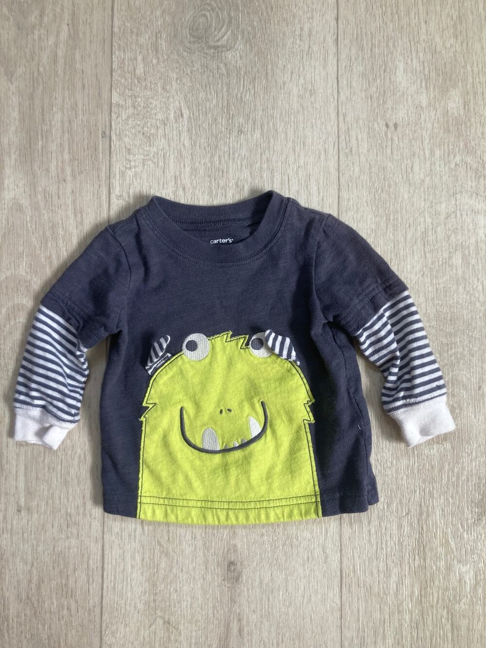 Carter’s Little Green Monster Pullover Top, Size 3M